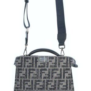 Fendi Handbag Black Gray X Black X White